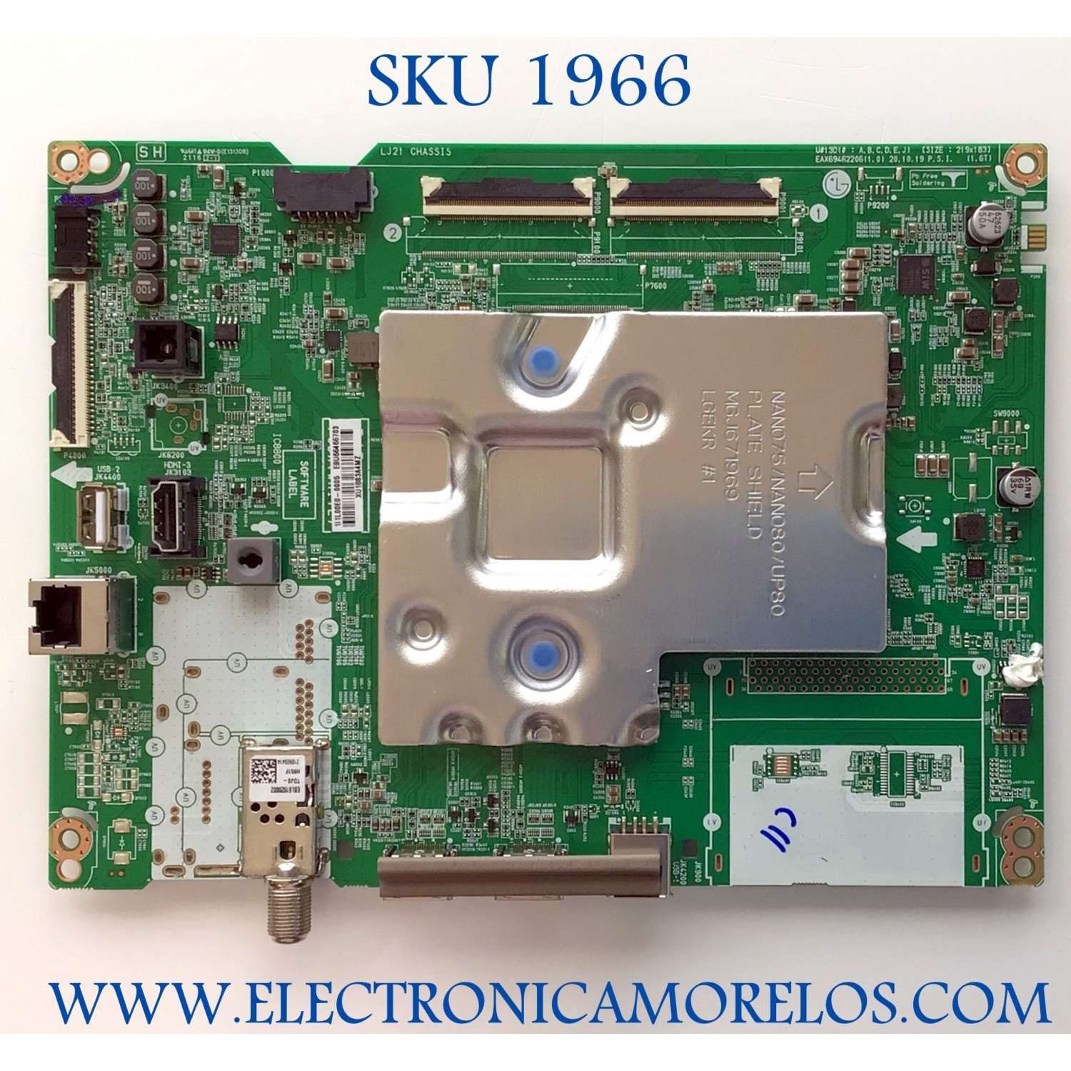 MAIN PARA TV LG 4K UHD HDR SMART TV / NUMERO DE PARTE EBU66466703 / EAX69462206 / 66466703 / EAX69462206(1.0) / PANEL NC430TQG-AAKP1 / DISPLAY LC430DQC (SP)(A1) / MODELO 43NANO75UPA / 43NAN075UPA / 43NANO75UPA.BUSYLJM